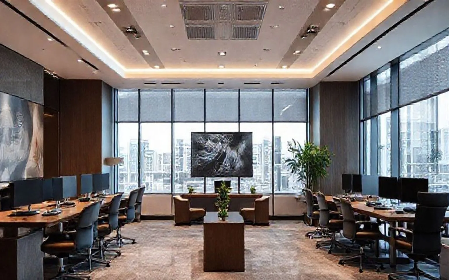 Modern franchise development room